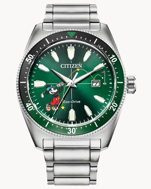 Reloj Citizen Verde Tee Time Mickey para Caballero AW1595-78W Reloj Citizen Verde Tee Time Mickey para Caballero AW1595-78W